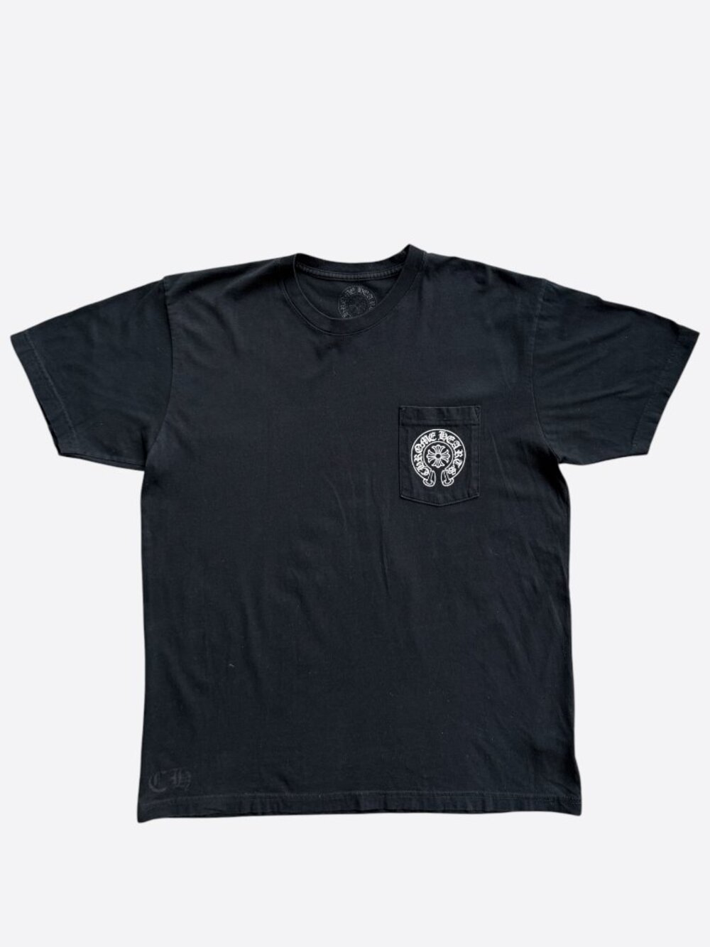 Chrome Hearts Black & White Seoul Horseshoe Logo T-Shirt